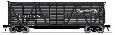 Broadway Limited 4569 HO DRGW K7 Black Stock Car with Sheep Sounds