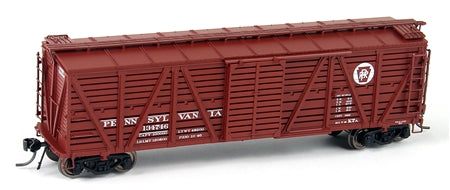 Broadway Limited 4574 HO Pennsylvania Oxide Red Stock Car with Chicken Sounds