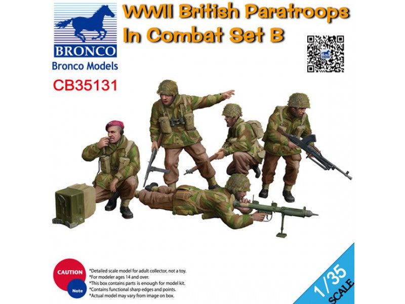 Bronco Models CB35131 1:35 WWII British Paratroops In Combat Set B Figures