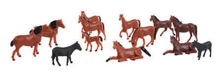 Herpa 63608 HO Assorted Horses Figures (Set of 50)