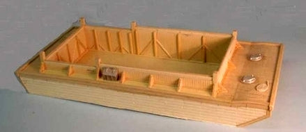 Sea Port Model Works M96HO HO Scale Square Bow Barge Hull (1 Pack)