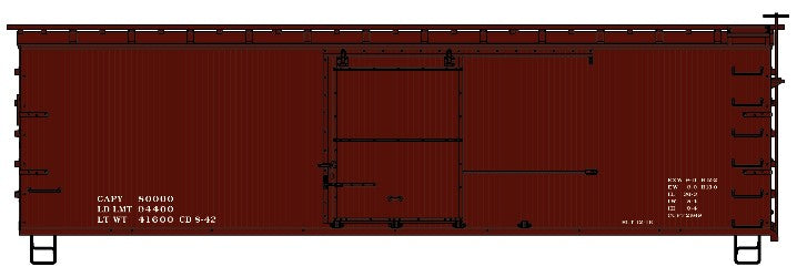 Accurail 1797 HO 36' Double Sheathed Boxcar Kit with Wood Ends, Data Only