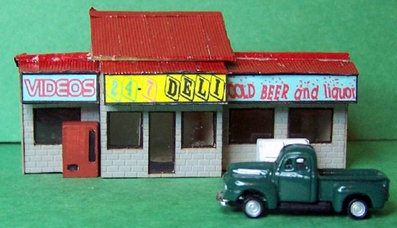 RS Laser Kits 3014 N Open 24-7 Deli Shop Laser Cut Building Kit