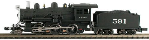 Model Power 87611 N Atchison, Topeka & Santa Fe Steam 2-6-0 Mogul-Standard DC