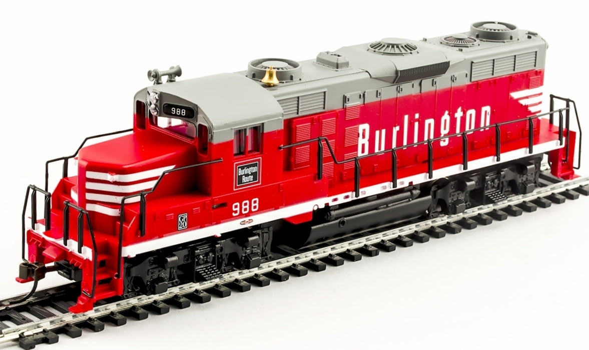 Mantua 414006 HO Burlington Route EMD GP20 Diesel Loco DCC Ready #988