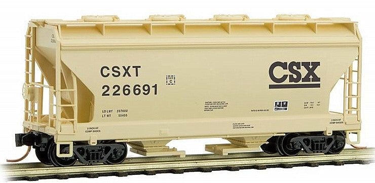 Micro Trains 09200352 N CSX 2 Bay ACF Center Flow Covered Hopper #226691