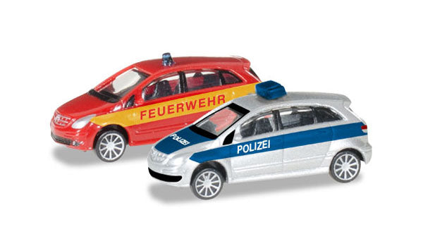 Herpa 066549 1:160 Police/Fire Department - Mercedes-Benz B-Klasse