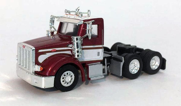 Promotex 006567 1:87 Peterbilt 367 Day Cab In Burgundy and White - Cab Only