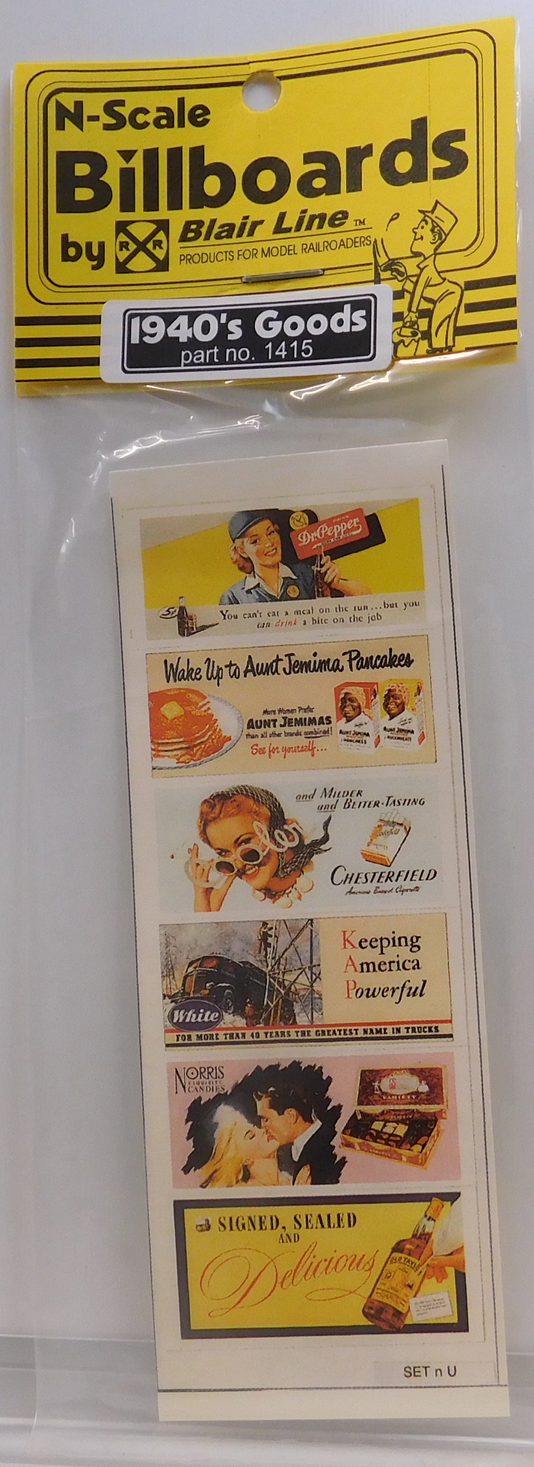 Blair Line 1415 N 1940's Goods Billboard Signs #3