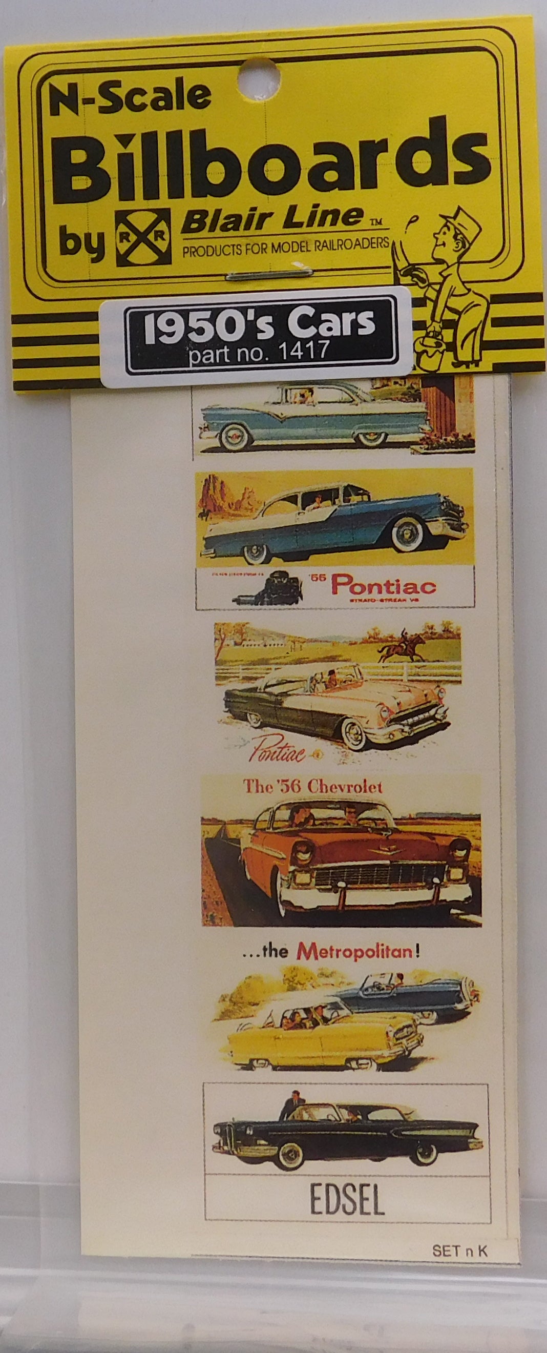 Blair Line 1417 N 1950's Cars Billboard Signs #1
