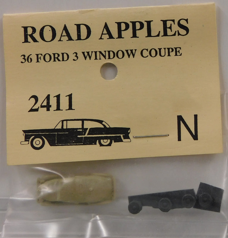 Road Apples 2411 N 1936 Ford 3 Window Coupe Kit