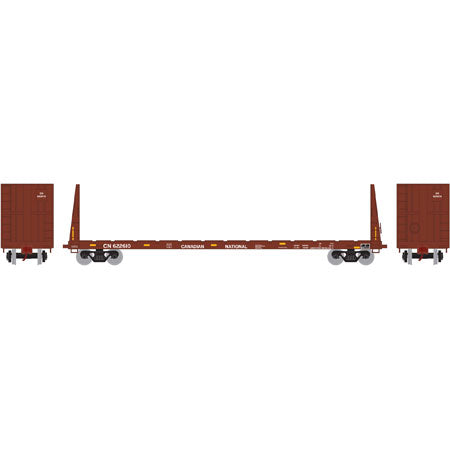 Athearn 87730 HO Canadian National 60' Bulkhead Flat Car RTR #622610