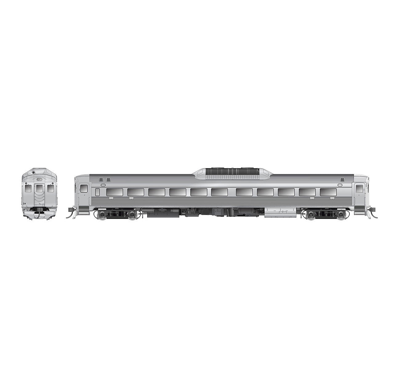 Rapido Trains 16000C HO Painted, Unlettered Budd RDC-1 Phase 2