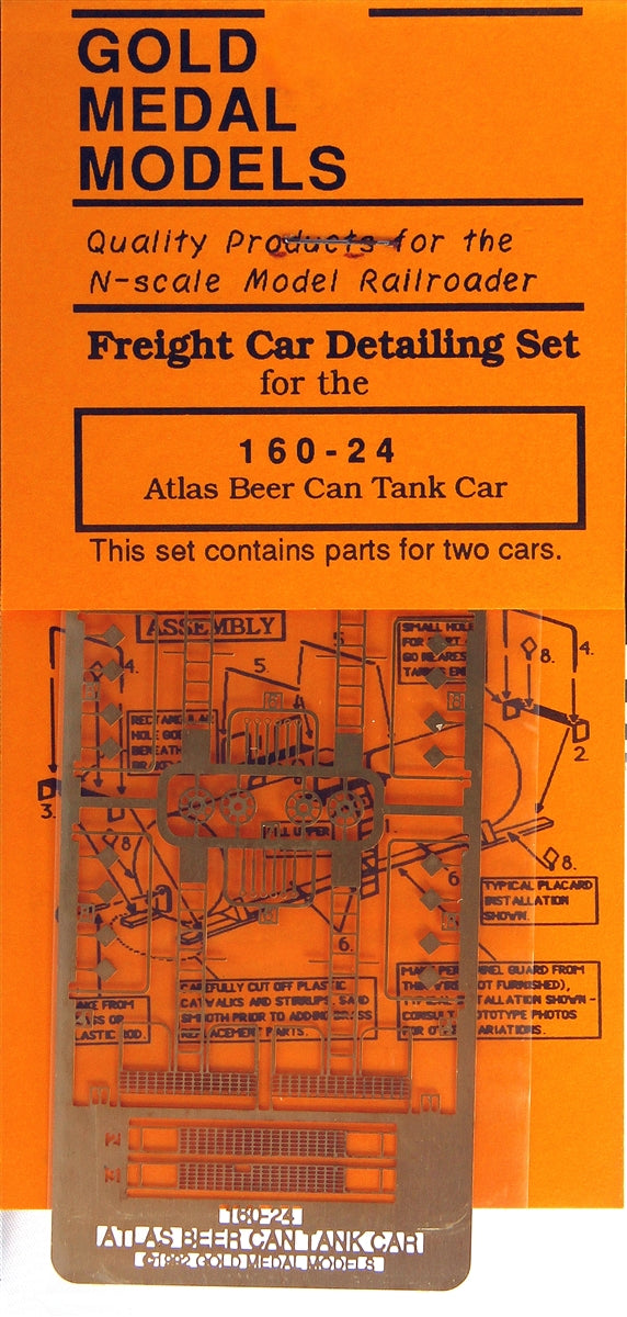 Gold Medal Models 16024 N Detailing Set For Atlas Beer Tank Car