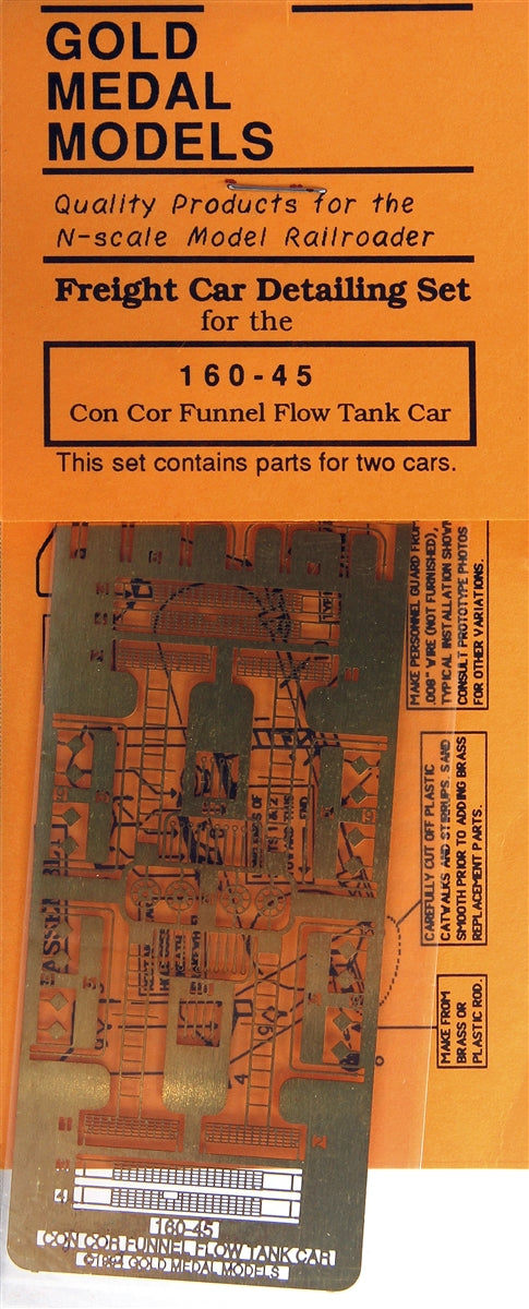 Gold Medal Models 16045 N Detailing Set For Con-Cor Funnel Flow Tank Car