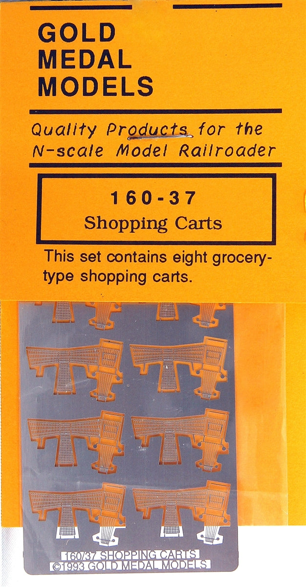Gold Medal Models 160-37 N Grocery Store Shopping Cart Kit (Pack of 8)