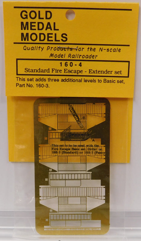 Gold Medal Models 160-4 N Standard Fire Escape Extender Set 3-Story Kit