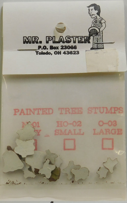 Mr. Plaster N-01 N Tiny Painted Tree Stumps