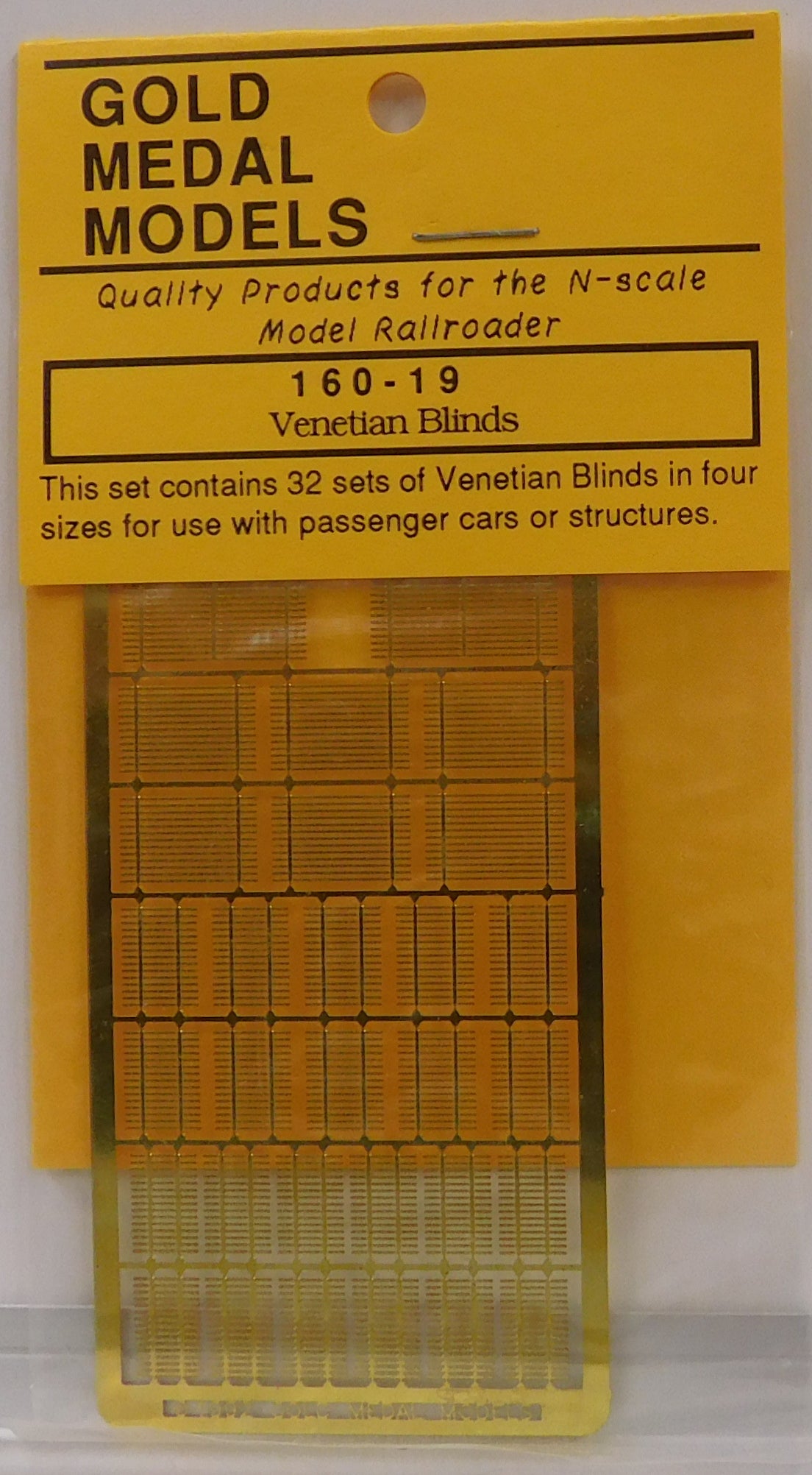 Gold Medal Models 160-19 N Brass Venetian Blinds For Structures & Passenger Cars