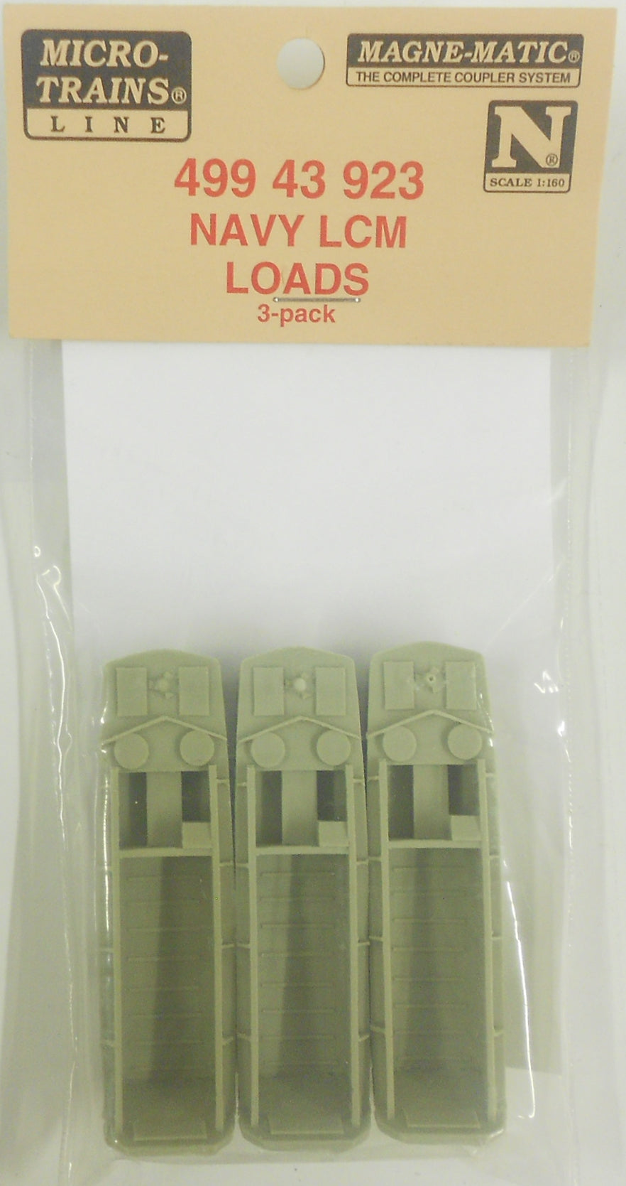 Micro-Trains 49943923 N Military Landing Craft Load (Pack of 3)
