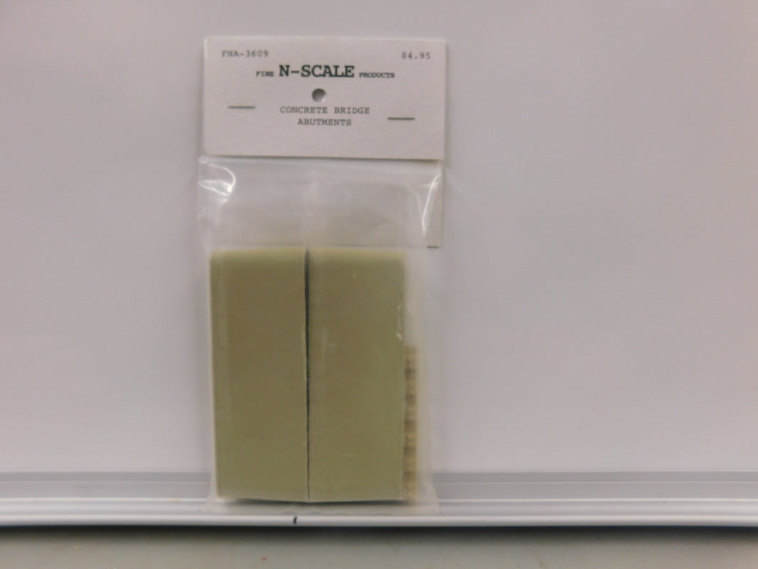 Fine N Scale Products FNA-3609 N Concrete Bridge Abuments