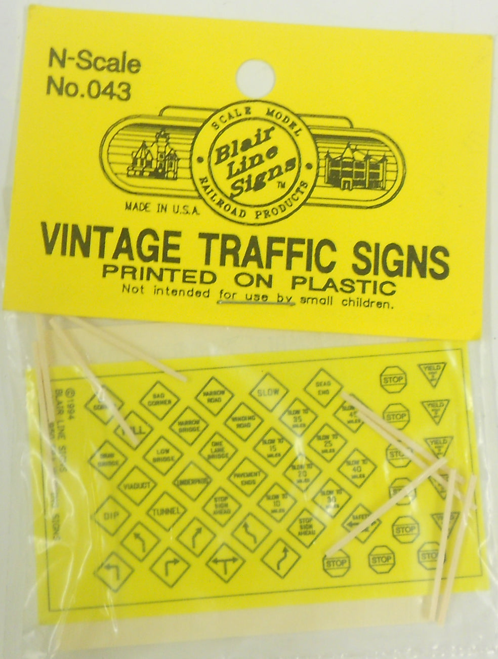 Blair Line 043 N Vintage Traffic Signs