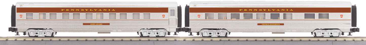 MTH 30-67902 Pennsylvania Railroad 2-Car 60' Streamlined Sleeper/Diner