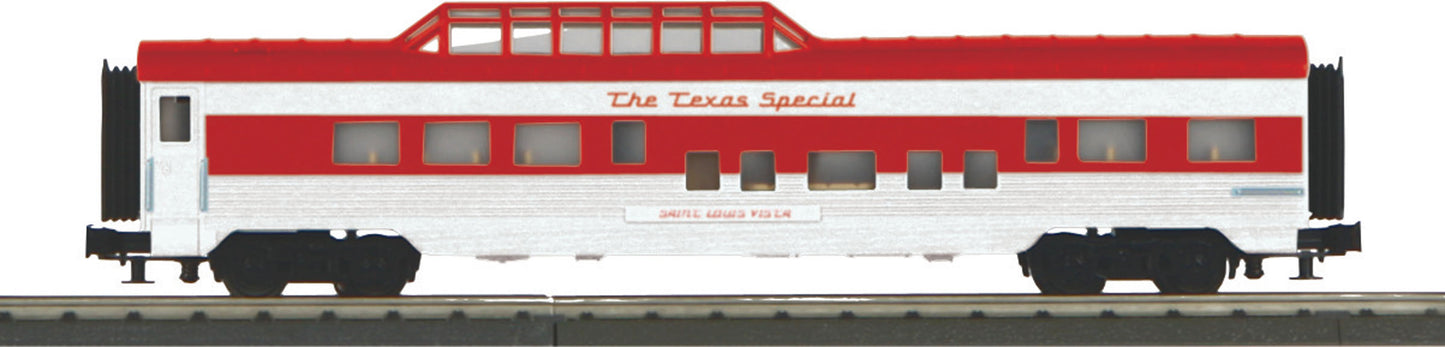 MTH 30-67915 O Texas Special RailKing 60' Streamlined Vista Dome Car