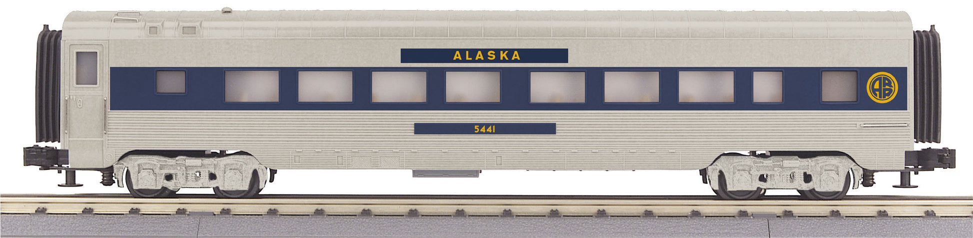 MTH 30-67931 O Alaska RailKing 60' Streamlined Coach Car