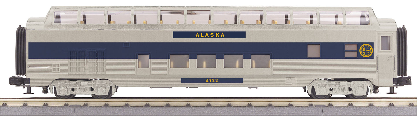 MTH 30-67932 O Alaska RailKing 60' Streamlined Full-Length Vista Dome Car