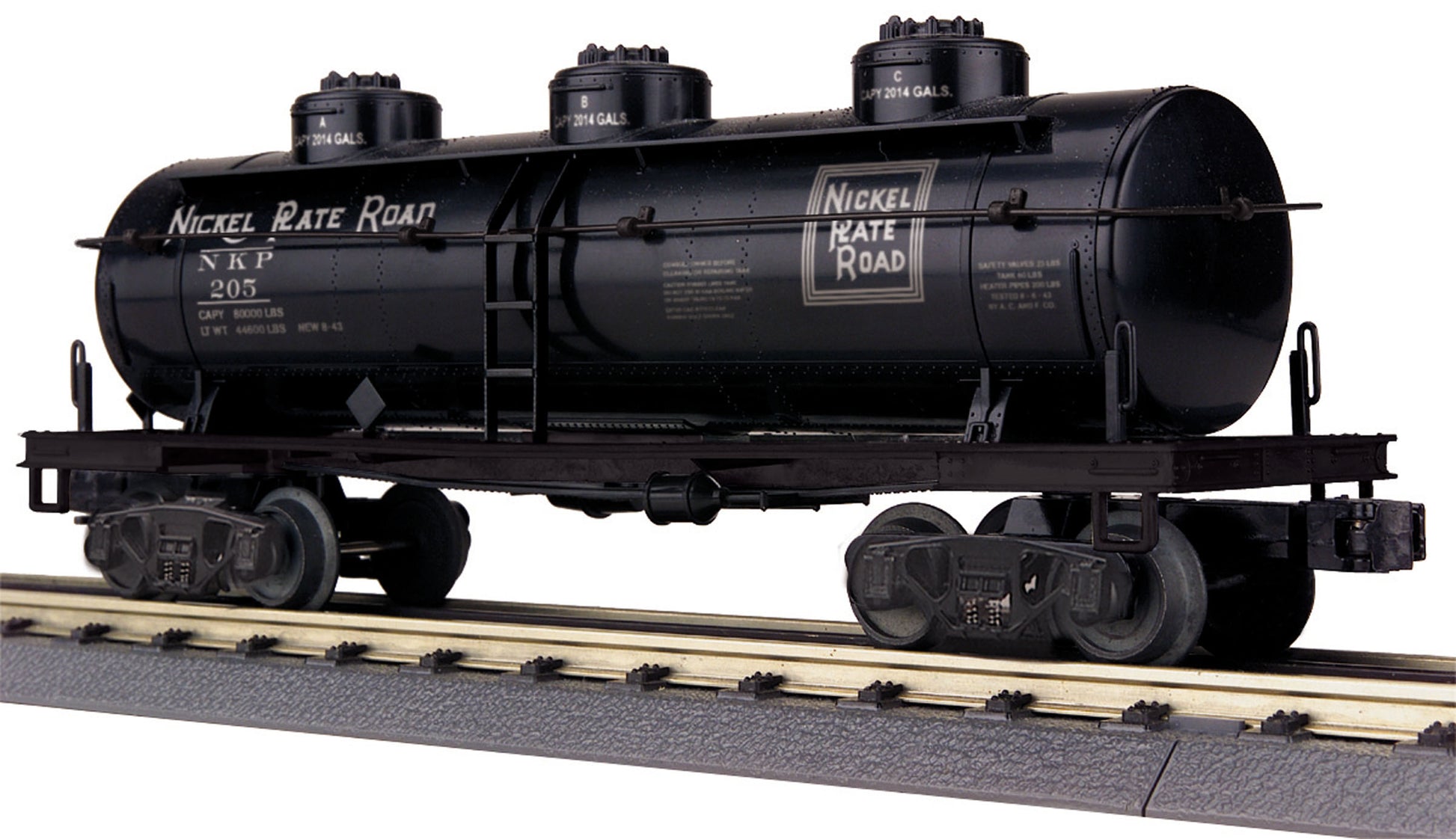 MTH 30-73489 O Nickel Plate Road RailKing 3-Dome Tank Car