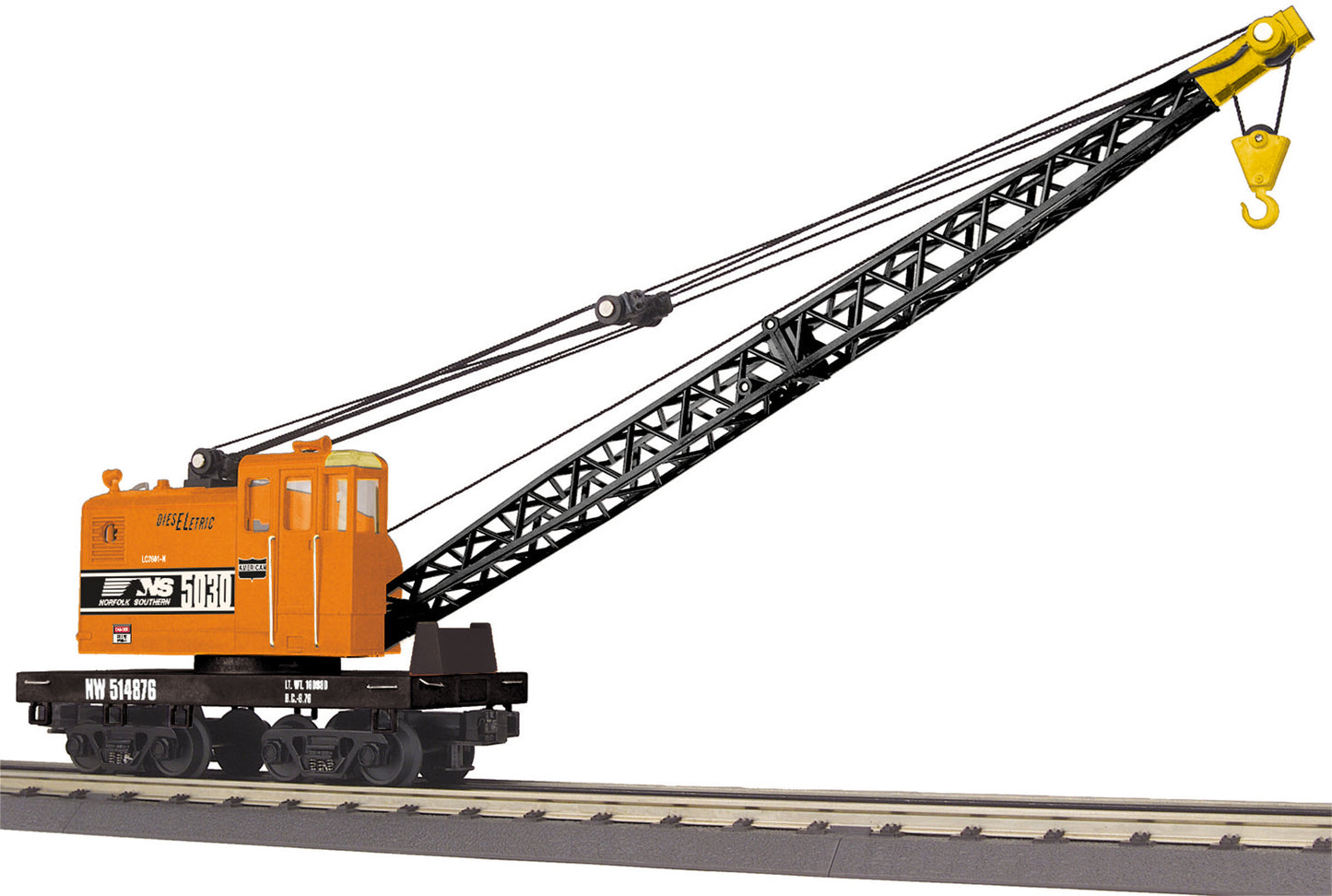 MTH 30-79518 O Norfolk Southern RailKing American Crane Car