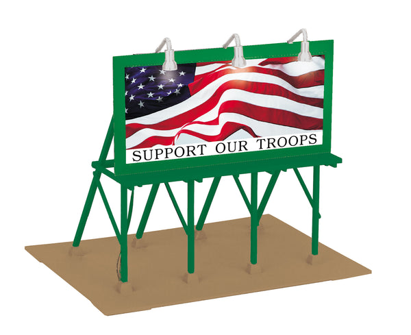 MTH 30-90527 O Support Our Troops RailKing Lighted Billboard – Trainz