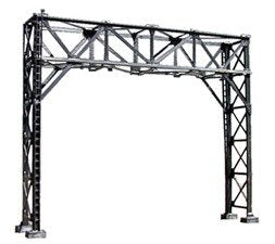 NJ International 4009 HO Standard Signal Bridge Kit 2 Track Silver