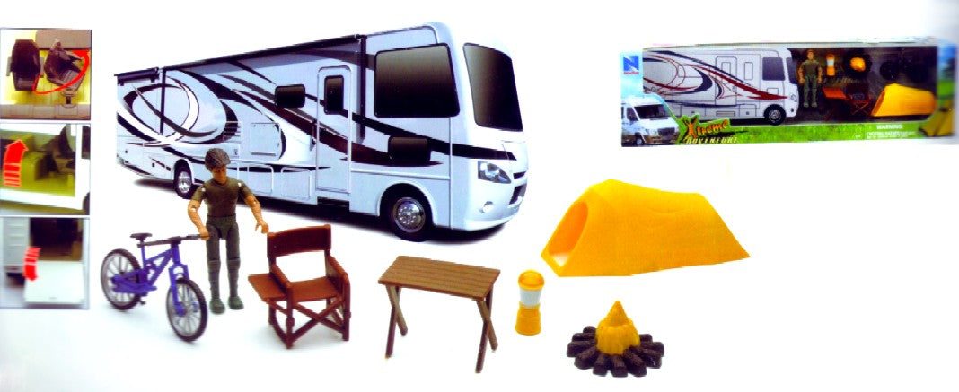 Playsets 37345 1:32 Xtream Adventure Camping Playset