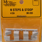 Micro Engineering 80-203 N Palstic Steps & Stoop (Pack of 4)
