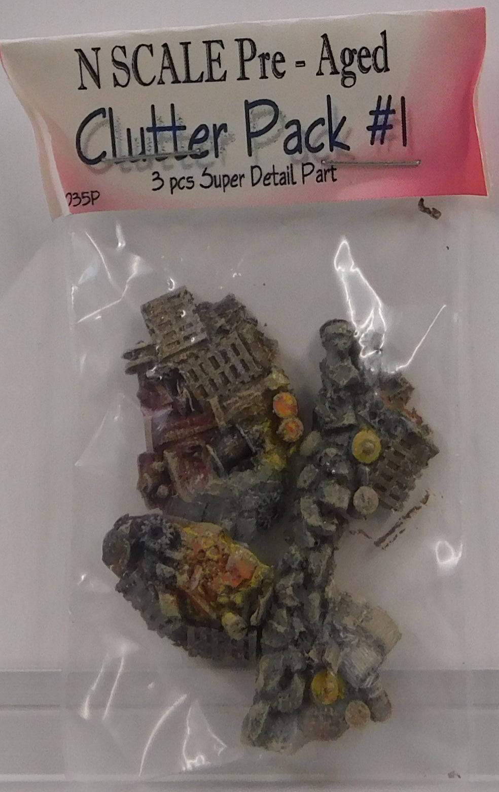 Model Tech Studios D-1035P N Clutter Pack #1 3 pcs. Super Detail Part