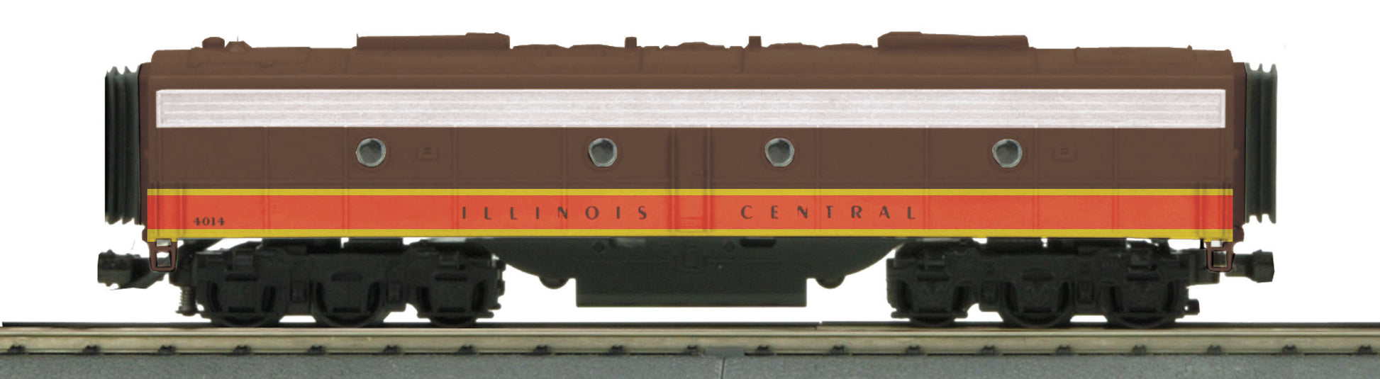 MTH 30-20391-3 Illinois Central E-8 B-Unit Non-Powered Diesel Engine #4014