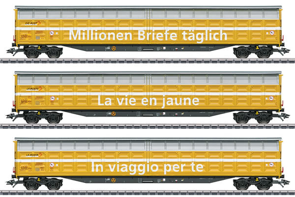Marklin 48059 HO Habbiillnss High-Capacity Sliding Wall Boxcar Set (3)