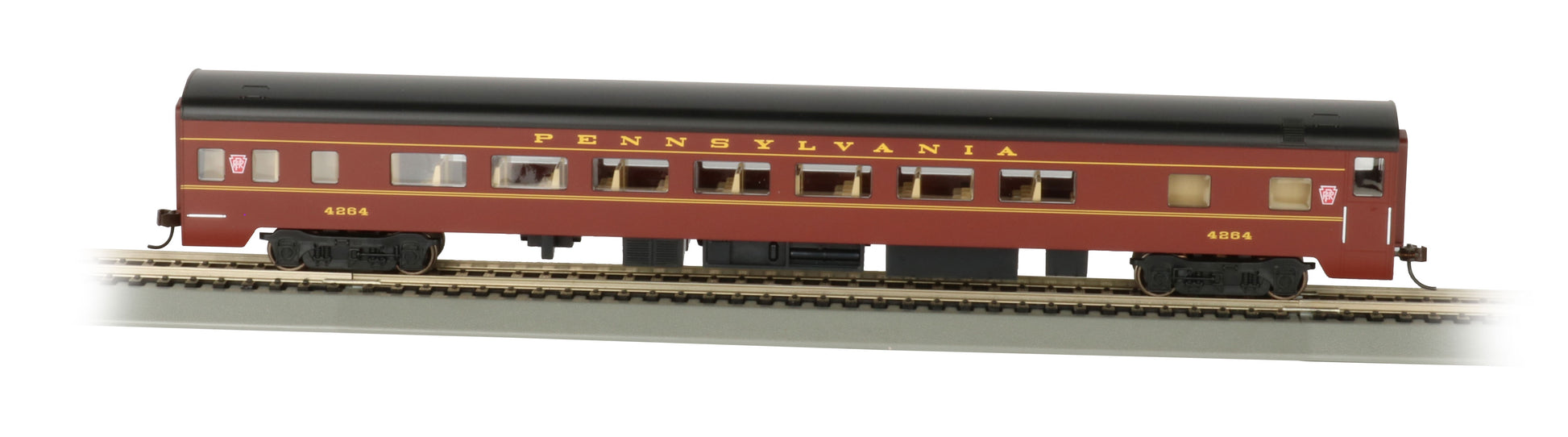Bachmann 14201 HO Pennsylvania Smooth-Side Coach with Lighted Interior
