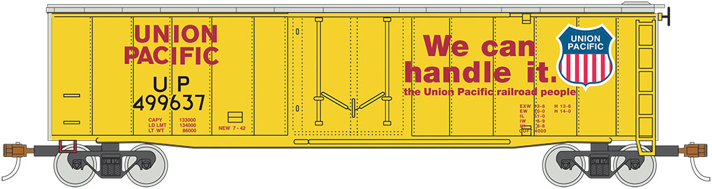 Bachmann 18005 HO Union Pacific 50' Plug-Door Box Car #499637