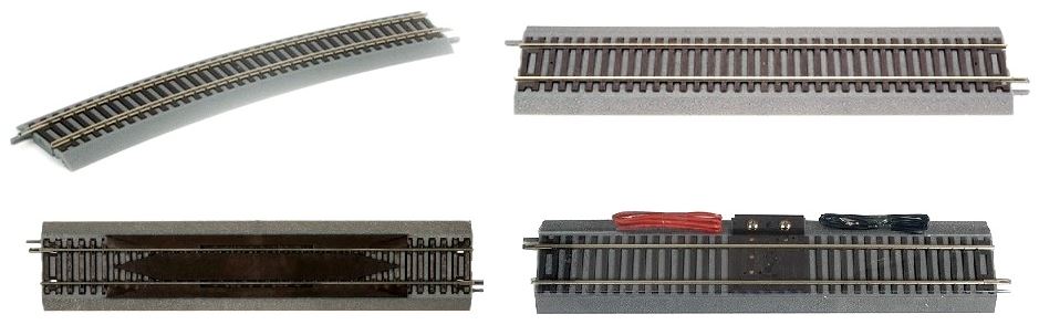 Atlas 490 HO Commuter Train True-Track Starter Set - Oval with 22