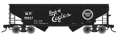 Atlas 50001649 N MP 2-Bay Offset-Side Hopper Car w/Flat Ends & Load (Pack of 3)