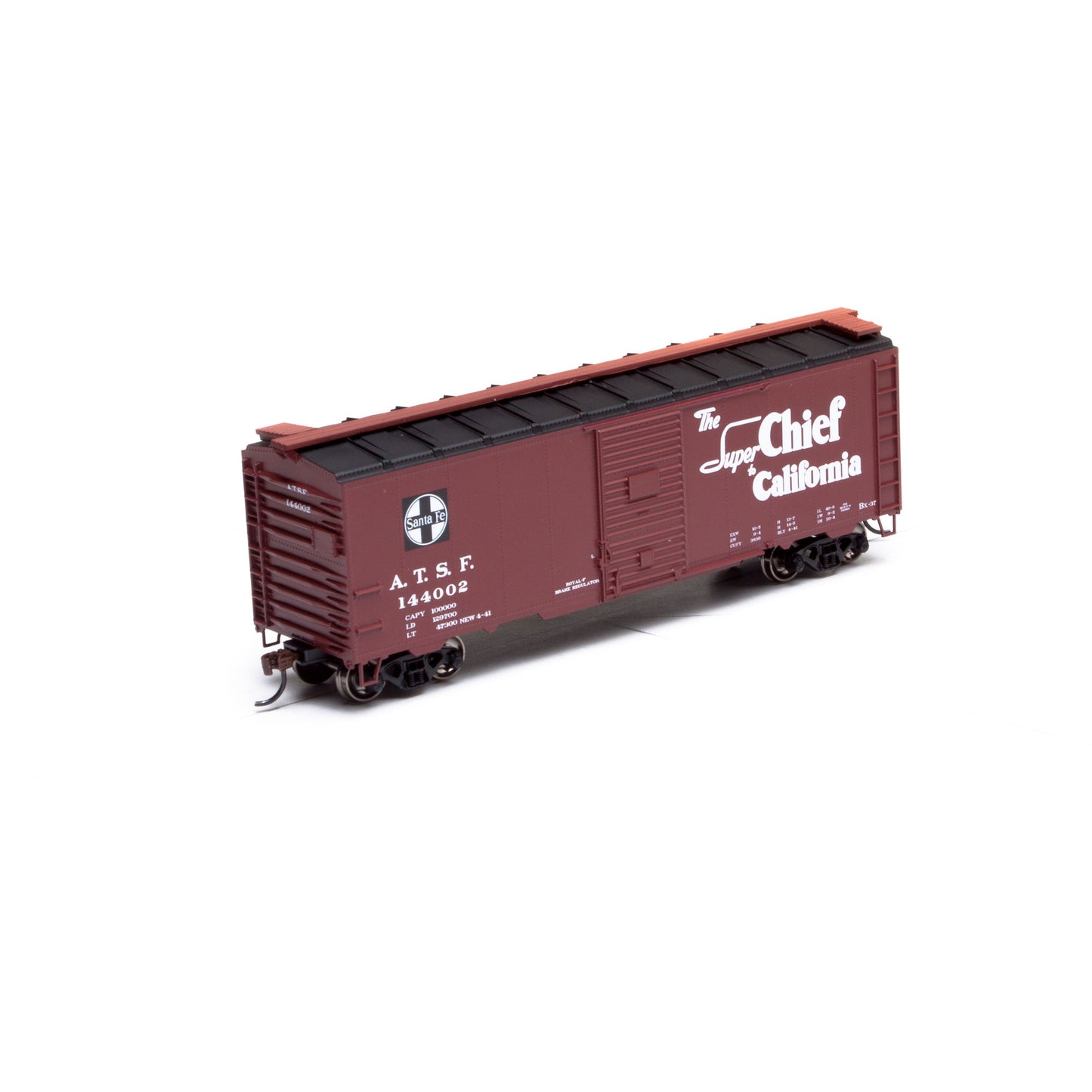 Athearn 73511 HO Scale Freight Car Santa Fe/Super Chief 40' Boxcar RTR # 144002