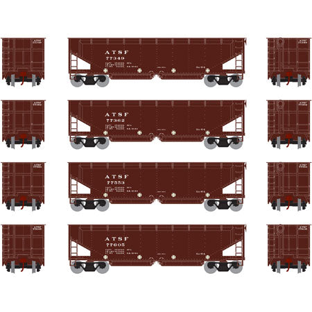 Athearn 14517 HO Santa Fe 40' Offset Ballast Hopper w/Load RTR #2 (4)