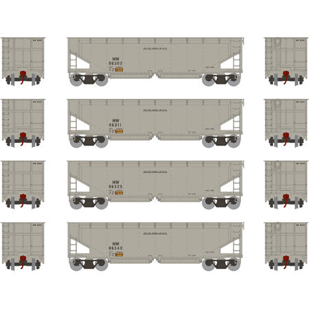 Athearn 14526 HO Maintenance of Way 40' Offset Ballast Hopper w/Load RTR #2 (4)