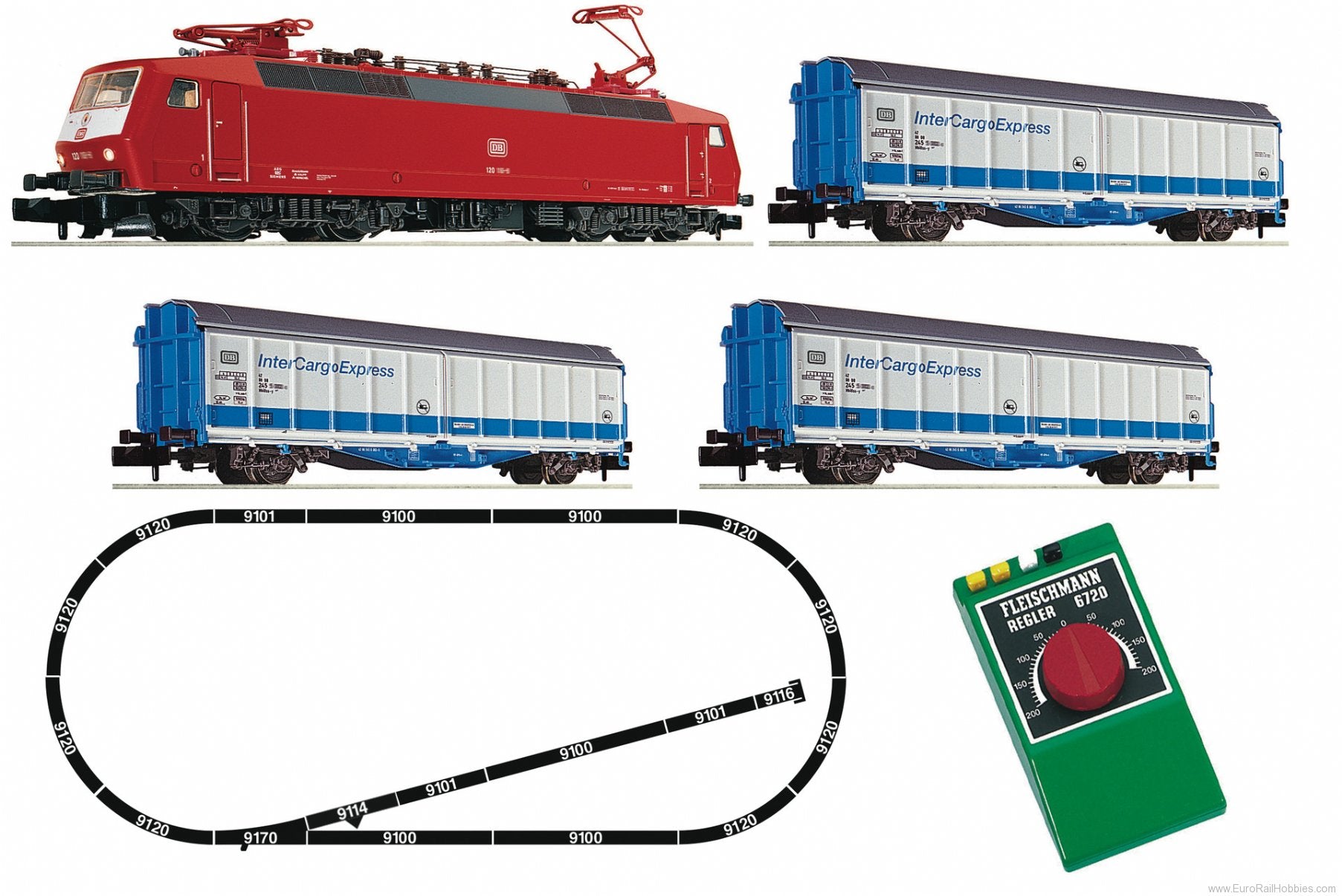 Fleischmann 931702 DB InterCargoExpress N Gauge Electric Freight Train Set