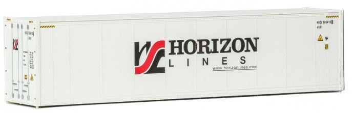 Walthers 949-8362 HO Horizon Lines 40' Hi-Cube Smooth-Side Reefer Container