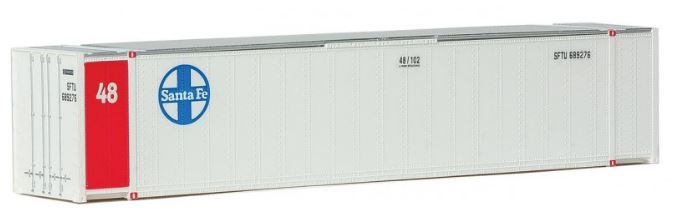Walthers 949-8473 HO Santa Fe 48' Smooth-Side Container Assembled