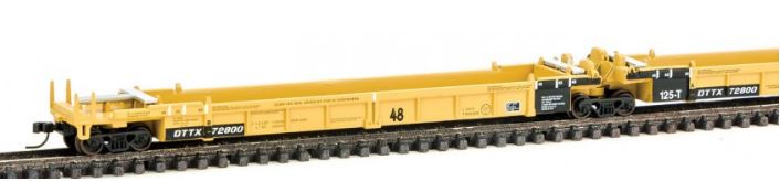 Walthers 929-8105 N TTX Trailer-Train Thrall Art. 48' Well Car #72800 (Set of 5)